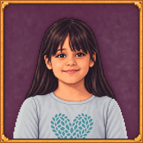 Pixel-art portrait of Lilah.